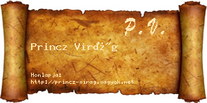 Princz Virág névjegykártya